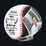 To My Brother gift From Brother or Friend & Photo Baseball<br><div class="desc">there is no better friend than a brother and there is no better brother than you. Custom Text
- Personalized Custom Gift To My Brother From a friend or Brother With 4 photos,  quotes for Brother From Sister or Brother,  inspirational words for Brother,  and proud of my Brother quotes.</div>