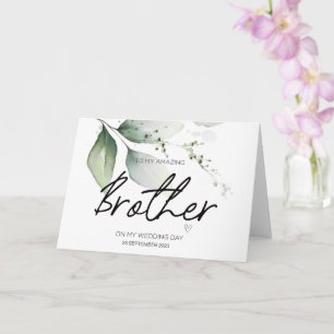 To My Brother Wedding Thank You From Bride Groom C Card