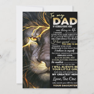 To my dad Adorable Letter Lovely Gift Holiday Card