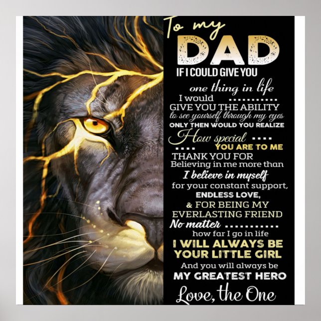To my dad | Adorable Letter | Lovely Gift Poster (Front)