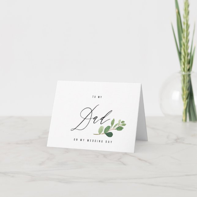 To My Dad Minimal Greenery Card (Front)