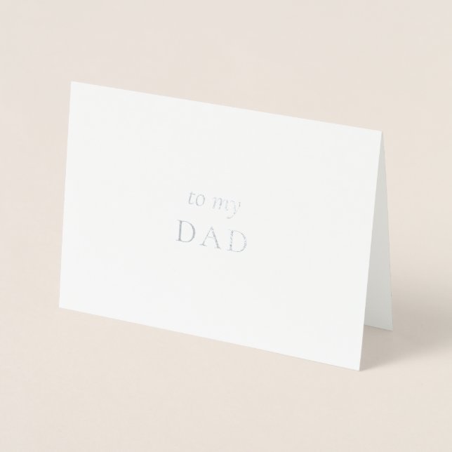 To My Dad Minimalistic Thank You Card (Front)