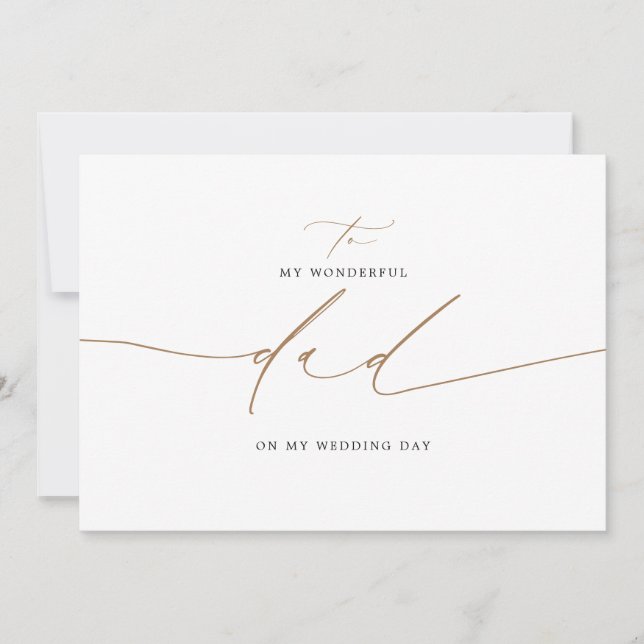 To My Dad On My Wedding Day Elegant (Front)