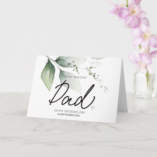 To My Dad Wedding Thank You From Brides Father Card (Orchid)