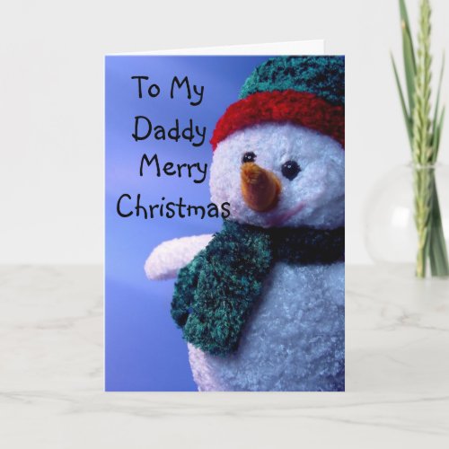 To My Daddy Merry Christmas Holiday Card