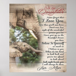 TO MY DAUGHTER Best Family Present Poster