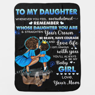 To My Daughter Birthday Gift, Cute Mom Baby Gift Blanket