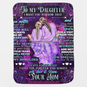 To My Daughter Birthday Gift, Cute Mom Baby Gift Blanket