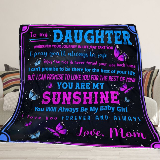 To My Daughter Blanket, Gift For Mom (Creator Uploaded)