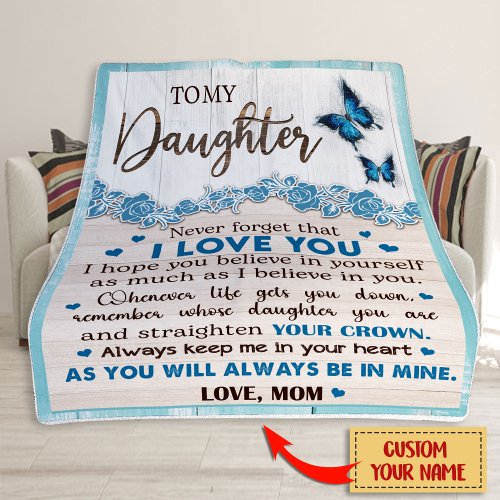 To My Daughter Blanket Personalized Name