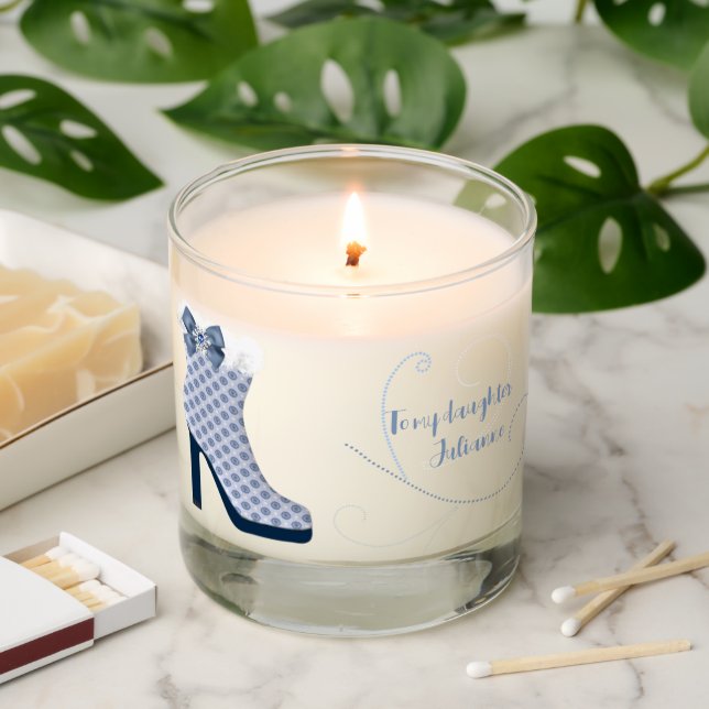 To My Daughter Blue Boot Elements Christmas Scented Candle (Lit)