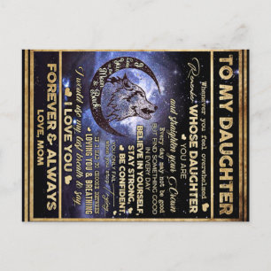 To My Daughter Butterflies Gift, Daughter Birthday Postcard