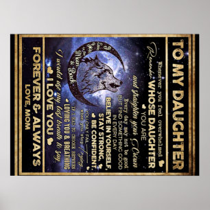 To My Daughter Butterflies Gift, Daughter Birthday Poster