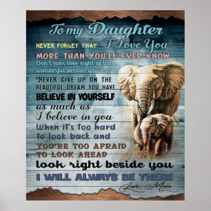 TO MY DAUGHTER Cool Gift For Your Girl Poster