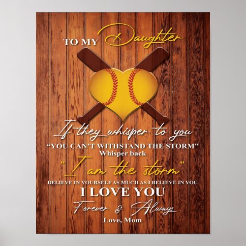 To My Daughter  Cute To My Daughter Gift Poster