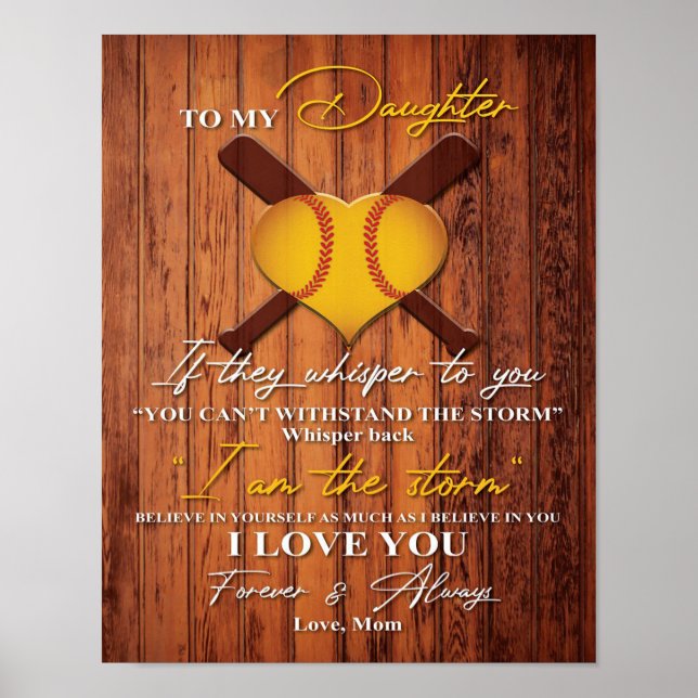 To My Daughter | Cute To My Daughter Gift Poster (Front)