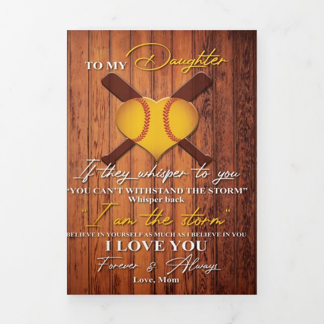 To My Daughter | Cute To My Daughter Gift Tri-Fold Announcement (Cover)