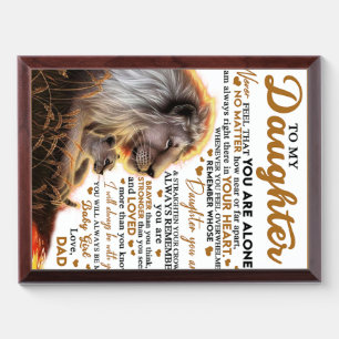 To My Daughter, Daughter Birthday Gift, Baby Girl Award Plaque