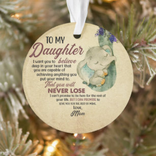 To my daughter from mom ornament