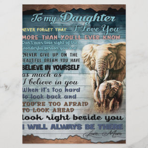 To My Daughter Funny Gift   Family Present Menu