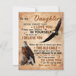 To My Daughter Gift, Dad And Daughter, Eagle Lover Invitation