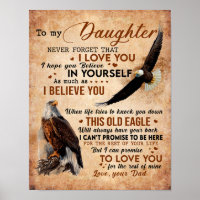 To My Daughter Gift, Dad And Daughter, Eagle Lover