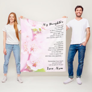 To My Daughter Gift Fleece Blanket