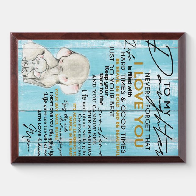 TO MY DAUGHTER | Gift For Your Kid Award Plaque (Horizontal)