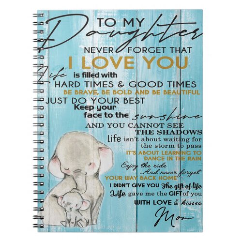 TO MY DAUGHTER  Gift For Your Kid Notebook