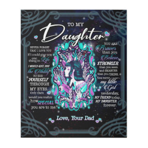 To My Daughter Gift, Letter To Daughter From Dad Metal Print