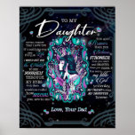To My Daughter Gift, Letter To Daughter From Dad Poster<br><div class="desc">To My Daughter Gift,  Letter To Daughter From Dad
- This is wonderful gift for your family,  your friend in any occasions such as housewarming,  birthday,  new home
- It can be used for house decor,  make your house more gorgeous!</div>