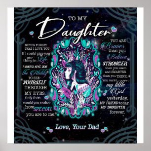 To My Daughter Gift, Letter To Daughter From Dad Poster