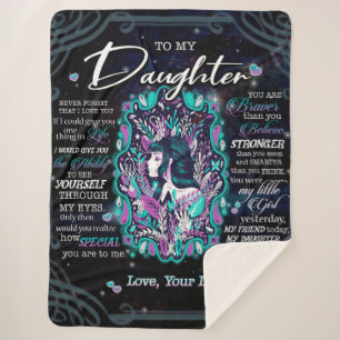 To My Daughter Gift, Letter To Daughter From Dad Sherpa Blanket