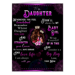 To My Daughter Gift, Love Letter Daughter And Mom Card