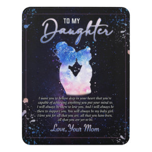 To My Daughter Gift, Love Letter Daughter And Mom Door Sign