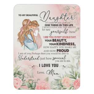 To My Daughter Gift, Love Letter Daughter And Mom Door Sign
