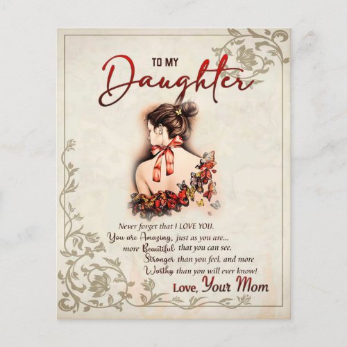 To My Daughter Gift Love Letter Daughter And Mom Flyer