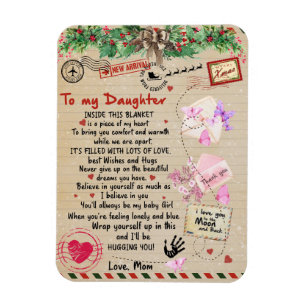 To My Daughter Gift, Love Letter Daughter And Mom Magnet