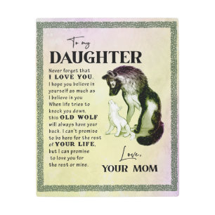 To My Daughter Gift, Love Letter Daughter And Mom Metal Print