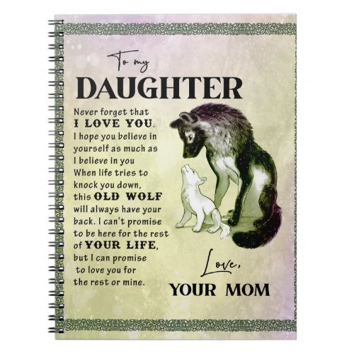 To My Daughter Gift Love Letter Daughter And Mom Notebook