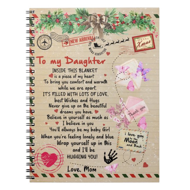 To My Daughter Gift, Love Letter Daughter And Mom Notebook (Front)