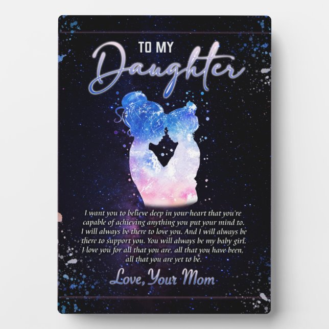 To My Daughter Gift, Love Letter Daughter And Mom Plaque (Front)