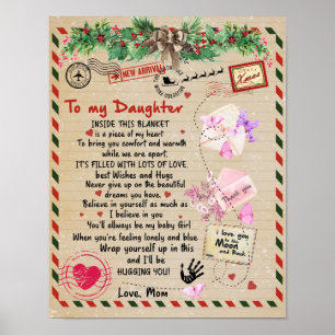 To My Daughter Gift, Love Letter Daughter And Mom Poster
