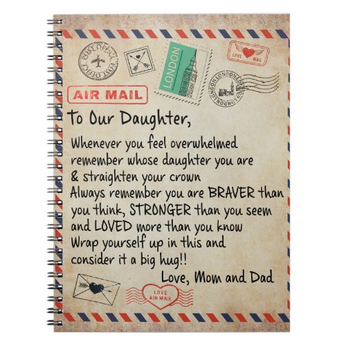 To My Daughter Gift Love Letter To Our Daughter Notebook