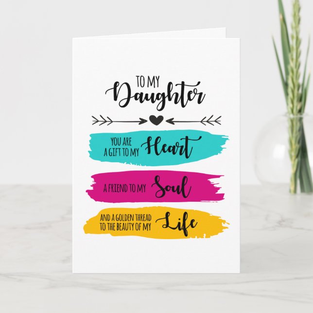 To My Daughter Holiday Card (Front)