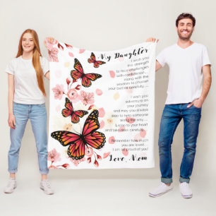 To My Daughter I Wish The Strength Fleece Blanket