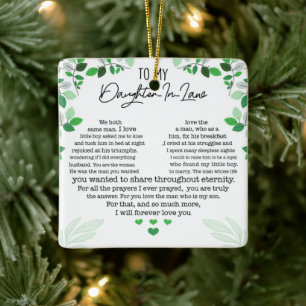 To my daughter -in-law ceramic ornament