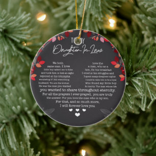 To my daughter in law Ornament