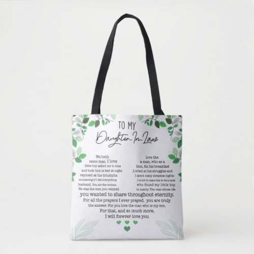 To my daughter in law Tote Bag