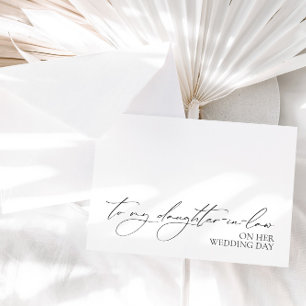 "To My Daughter-in-Law" Wedding Message Card